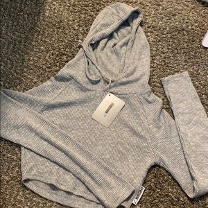 Gymshark Grey Slounge Cropped Hoodie
